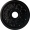 Ekena Millwork Edinburgh Ceiling Medallion (Fits Canopies up to 5 1/8"), 18 1/8"OD x 3 1/2"ID x 2 3/4"P, Jet Black CM18ED1BLF - alternate 1